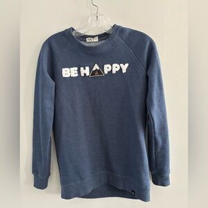 Tentree Happy Navy Chenille Crew Sweatshirt Grey Size XS